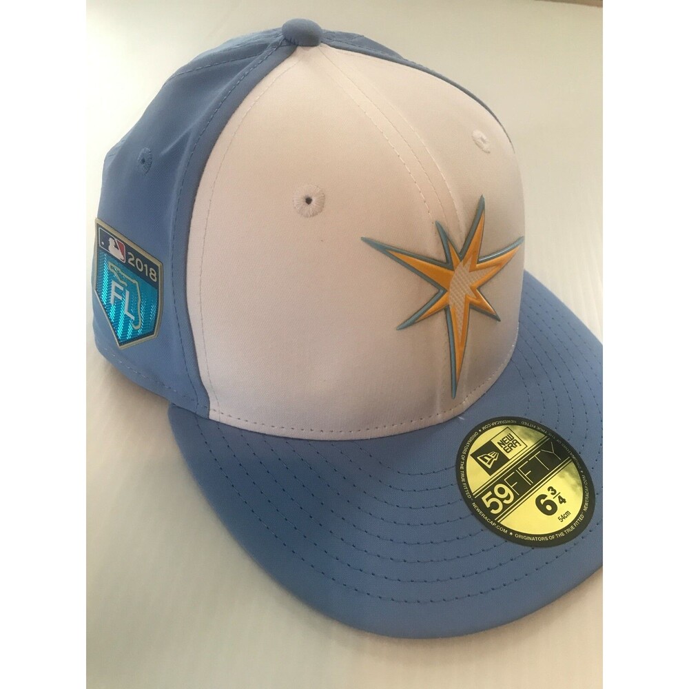 New Era 59 Fifty Tampa Bay Rays MLB Hat Florida Spring Training 2018 Patch 7 7/8
